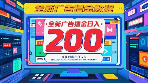 [原创]全新广告撸金每天只看一些广告日入200无需养机0门槛0投入[吾爱独家]