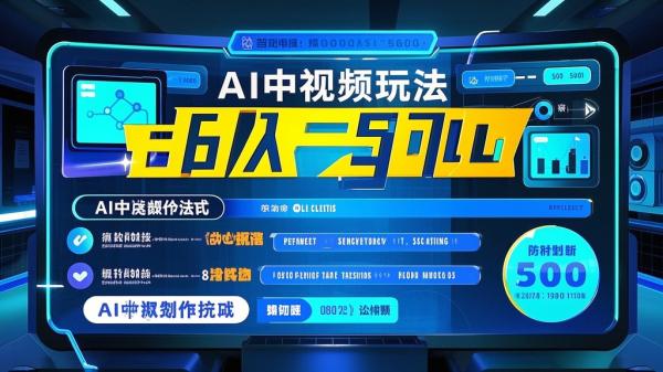 [原创]AI赋能中视频最新玩法，分分钟过原创，简单易上手，轻松日入500+[吾爱独家]