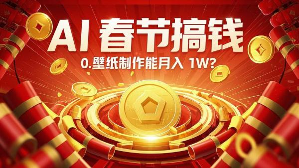 AI 春节搞钱 6.0，壁纸制作能月入 1W？快来试试！[原创]