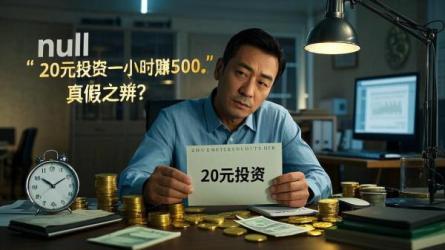 [原创]投资20元一小时赚500是真的吗？是骗局吗？