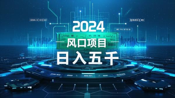 [原创]2024最新风口项目，低密度蓝海赛道，单日收益5000+，一周收益4w+！无脑操作，保姆级落地教程！[吾爱独家]