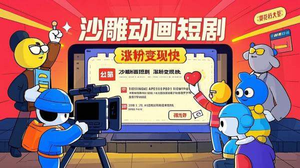 [原创]沙雕动画做短剧，一条视频涨粉上千，一键生成，单日变现500+【揭秘】[吾爱独家]