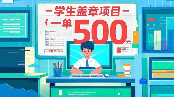 [原创]35 学生盖章项目，人人可做，一单500（付）[吾爱独家]