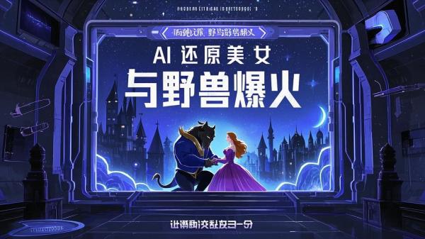 [原创]AI神还原《美女与野兽》打造爆款梦幻视频引爆流量单日变现1k[吾爱独家]
