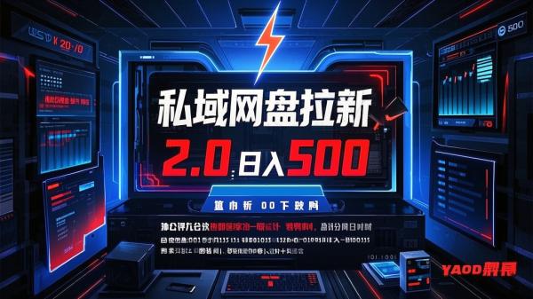 [原创]最新暴力私域网盘拉新玩法2.0，多种变现模式，并打造私域回流，轻松日入500+【揭秘】[吾爱独家]