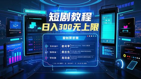 [原创]短剧0基础入门到精通，日入300+无上限，超火短剧项目教程及详细攻略[吾爱独家]