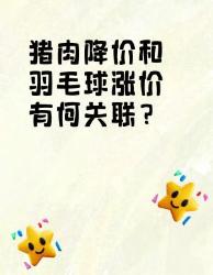 猪肉降价竟让羽毛球涨价？