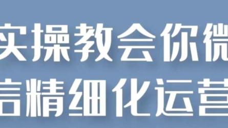 精细化短视频运营实操课，0基础实操课-课程-网盘资源分享