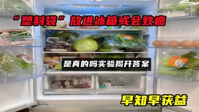 “塑料袋”放进冰箱会致癌是真的吗？实验揭开答案，早知早获益-原创解说文案