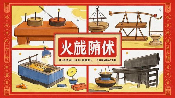 四册书述古代四大发明。[原创]