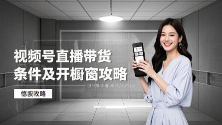[原创]视频号直播带货需要什么条件？怎么开橱窗卖东西？