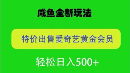 最新腾讯爱奇艺会员闲鱼出售，一单赚9.9，超级容易爆单.....-课程-网盘资源分享