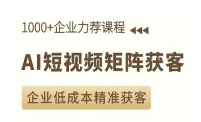 AI短视频矩阵获客[原创资源]