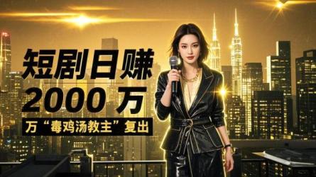 [原创]靠短剧日赚2000万，“毒鸡汤教主”封杀后复出