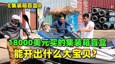 寻宝人18000美元高价，买下的集装箱盲盒，竟开出一辆炫酷跑车，-吾爱原创解说文案