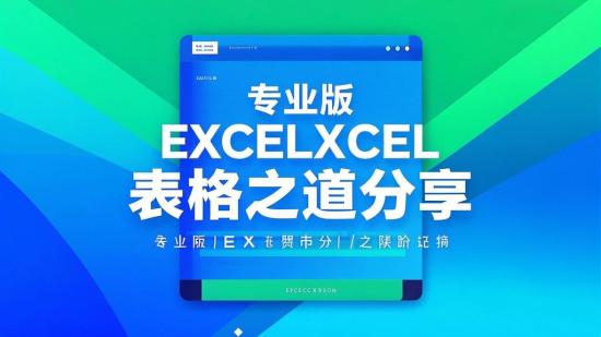 专业版EXCEL表格之道分享