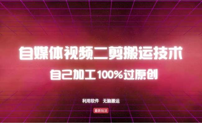 视频二剪搬运技术[原创资源]