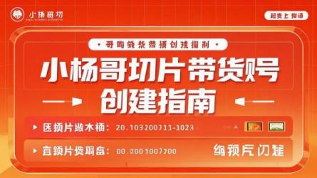 小杨哥切片带货账号创建指南
