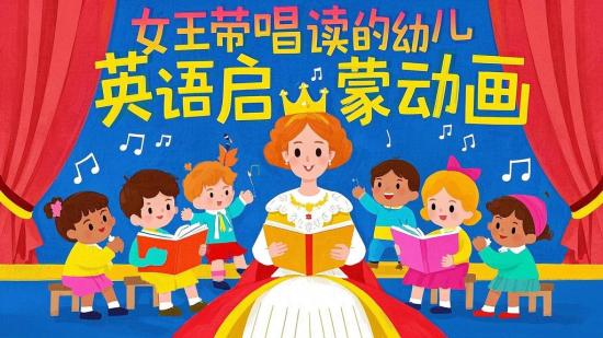 女王带唱读的幼儿英语启蒙动画