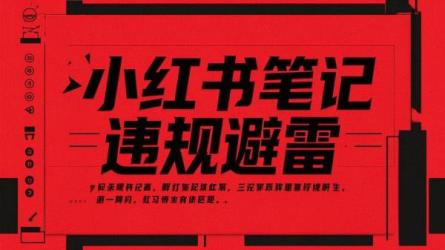 小红书笔记违规避雷