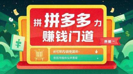 拼多多助力赚钱门道