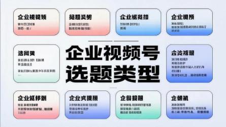 企业视频号选题类型