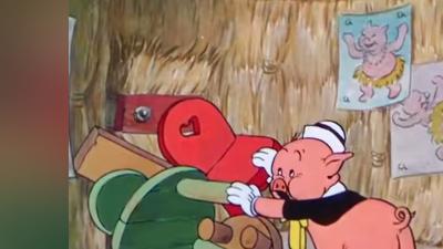 91年前动画：三只小猪与大灰狼斗智斗勇，不同建房方式引故事起伏 .小红帽和大灰狼