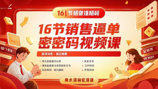 16节销售逼单密码视频课