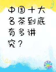 中国十大名茶讲究到骨子里！喝茶人必看