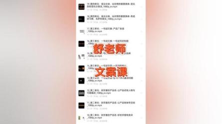 集舒老师的文案课-课程-网盘资源分享