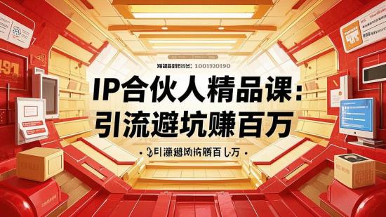 IP合伙人精品课：引流避坑赚百万