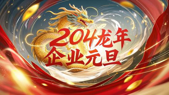 2024龙年企业元旦透明MOV素材