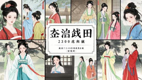 2300张古风美女子插画设计素材