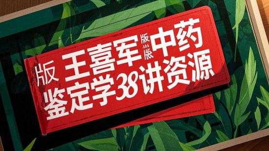 王喜军版中药鉴定学38讲资源