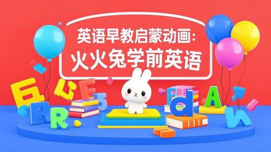 英语早教启蒙动画：火火兔学前英语