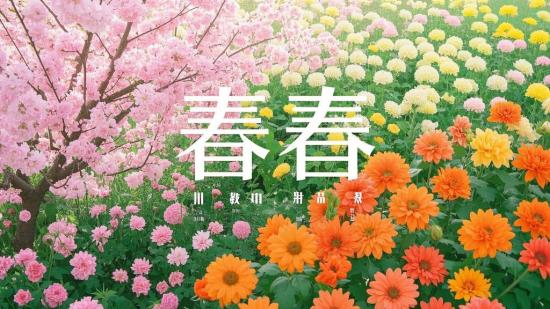 四季花海自然治愈短视频素材