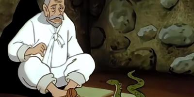 老汉洪水中救青蛇、少年等，却因少年入狱，最终青蛇报恩惩恶 .国产经典老动画全集