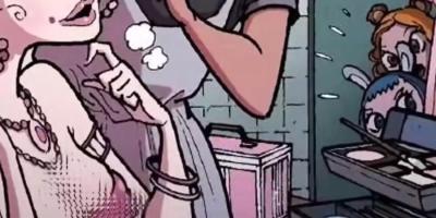 两熊孩子偷化妆箱地下室化妆，大美离奇死亡，真相竟是给死人化妆箱   .化妆箱漫画完整版