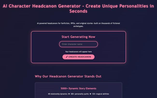 AI Character Headcanon Generator -AI角色设定生成器[原创资源]