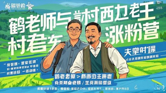 鹤老师与村西边老王涨粉营