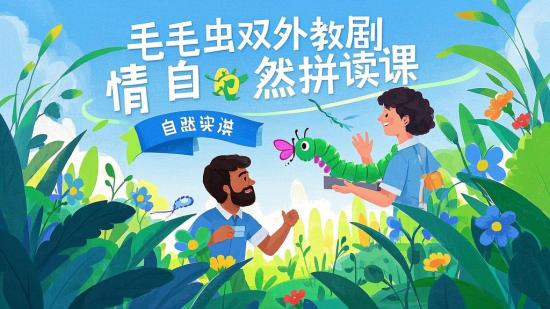 毛毛虫双外教剧情自然拼读课