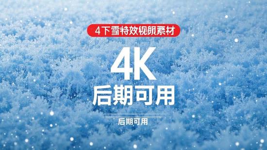 4K下雪特效视频素材 后期可用