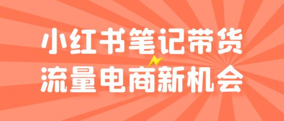 小红书笔记带货流量电商新机会【】