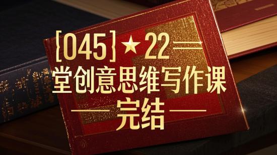 【045】22堂创意思维写作课完结