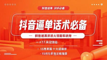 抖音逼单话术必备