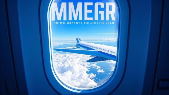 飞机窗外高空风景剪辑素材