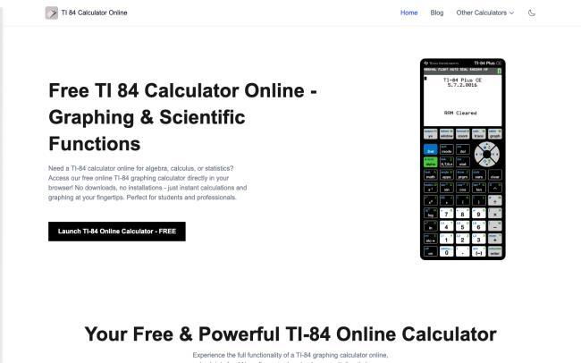 TI 84 Calculator 在线计算器[原创资源]