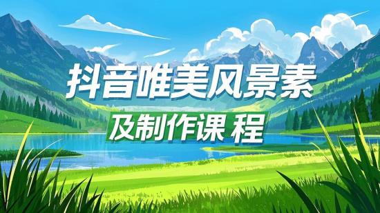 抖音唯美风景素材及制作课程