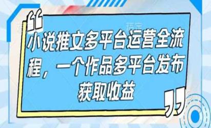 小说推文多平台运营[文案网原创资源]