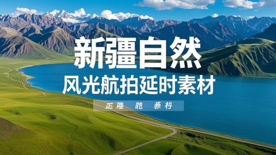 新疆自然风光航拍延时素材